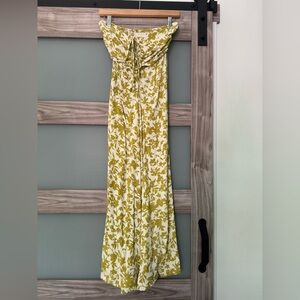 Gillia Green and White Floral Maxi Dress